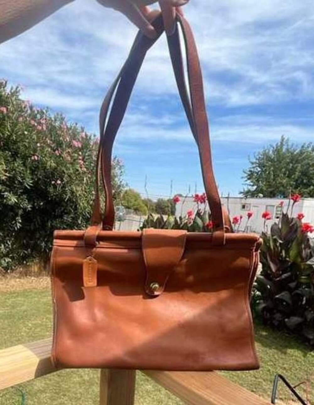 Vintage Coach Weston Shopper Tote Bag British Tan Leather